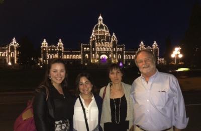 Caroline Dugal (Ph.D. student), Noémie Bigras (Ph.D. student), Dre Natacha Godbout et Dr John Briere, at the Canadian Psychological Association (CPA) 2016 in Victoria, British Columbia.