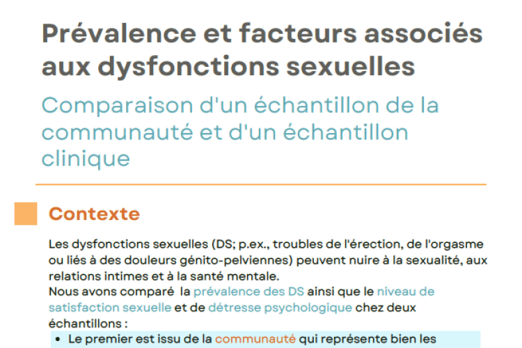 dysfonctions sexuelles
